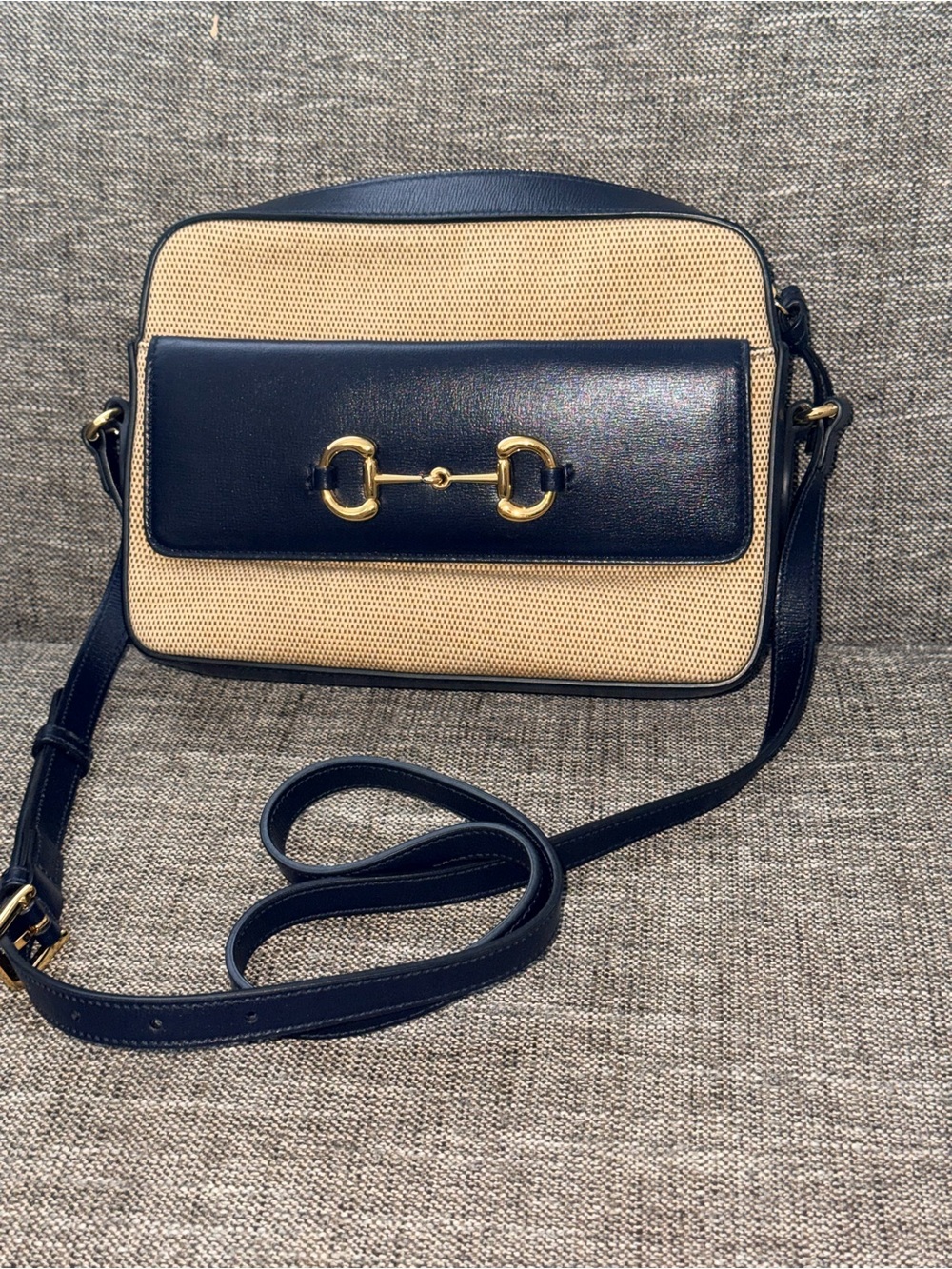 Authentic Gucci Horsebit 1955 Crossbody Camera Bag